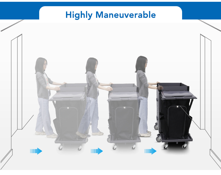 19999789.jpg CT Housekeeping Cart-Standard - Cleanic Cleaning Equipment